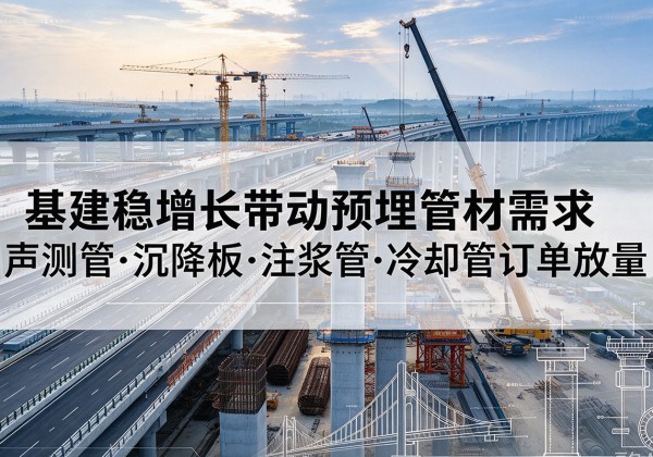 惠来基建稳增长带动预埋监测管材需求，声测管、沉降板、注浆管订单持续放量